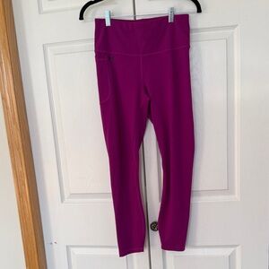 Under Armour Tights Leggings Magenta/Purple High-Rise Cropped